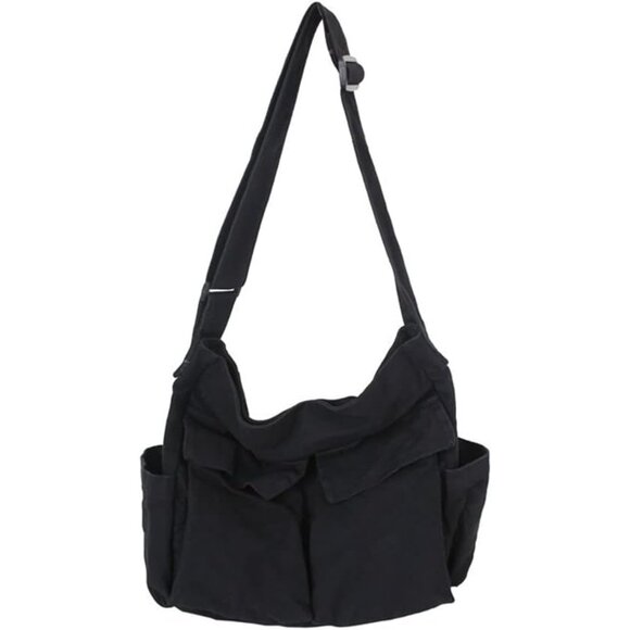 Handbags - Canvas Crossbody Bag for Women Large Messenger Bags Travel Shoulder Bag Multi-po